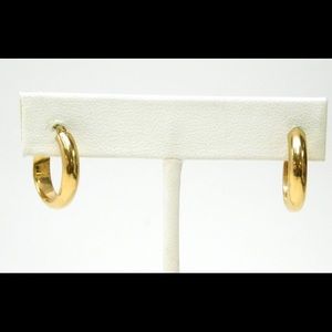 14k yellow gold 4mm hoop earrings